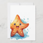 Invitation Sous la fête d'anniversaire des animaux marins Inv (Dos)