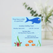 Invitation Sous la fête d'anniversaire des enfants de mer (Debout devant)