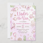 Invitation Sous La Fête D'Anniversaire Des Filles De La Mer (Devant)