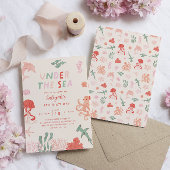 Invitation Sous La Fête D'Anniversaire Des Filles De La Mer