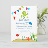 Invitation Sous la fête d'anniversaire du Sea Boy (Debout devant)