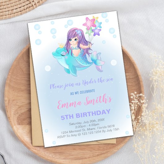 Invitation Sous la fête des filles de la mer