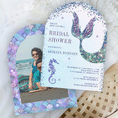 Invitation Sous la Fête des mariées de l'arc de sirène violet