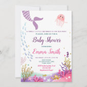 Invitation Sous la fille d'invitation de baby shower de (Devant)