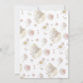 Invitation Sous la frontière Sea Quinceanera Party Seashells (Dos)