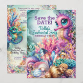 Invitation Sous la magique fête de la mer enchantée (Devant / Derrière)