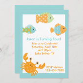 Invitation Sous la mer (Devant / Derrière)