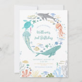 Invitation Sous la mer 2e anniversaire (Devant)