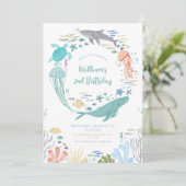 Invitation Sous la mer 2e anniversaire (Debout devant)