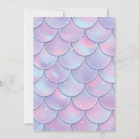 Invitation Sous La Mer ! 3e anniversaire fille rose océan (Dos)