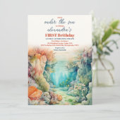 Invitation Sous la mer Animaux 1er anniversaire (Debout devant)