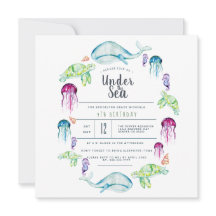 Sous la mer Anniversaire | Aquarelle de critère oc