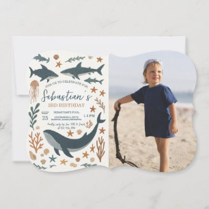Invitation Sous la mer Anniversaire de la fête Photo Invitati