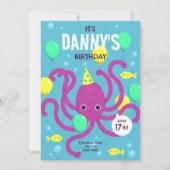 Invitation sous la mer, Anniversaire de Pieuvre (Devant)