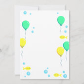 Invitation sous la mer, Anniversaire de Pieuvre (Dos)