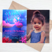 Invitation Sous la mer avec paysage photo