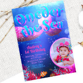 Invitation Sous la mer avec photo