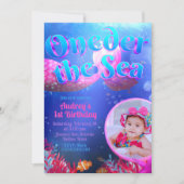 Invitation Sous la mer avec photo (Devant)