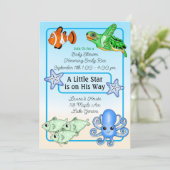 Invitation Sous la mer | Baby Sea Creatures Baby shower (Debout devant)