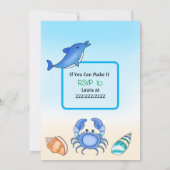Invitation Sous la mer | Baby Sea Creatures Baby shower (Dos)