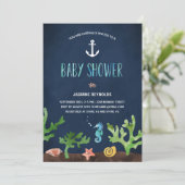 Invitation Sous la mer| Baby shower nautique (Debout devant)