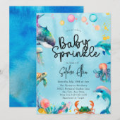Invitation Sous la mer | Baby Sprinkle (Devant / Derrière)