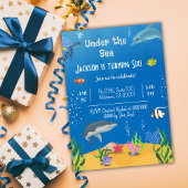 Invitation Sous la mer baleine de requin requin 6e anniversai