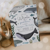 Invitation Sous la mer Baleine Sea Life fête d'anniversaire