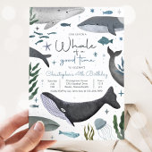 Invitation Sous la mer Baleine Sea Life fête d'anniversaire