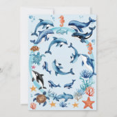 Invitation Sous la Mer Bleue Ahoy C'est un Baby shower de gar (Dos)