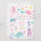 Invitation Sous la mer Créations 1er anniversaire (Devant)