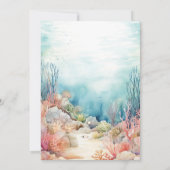 Invitation Sous la mer Créatures Baby shower de vie océanique (Dos)