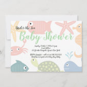 Invitation Sous la mer Créatures Baby shower océanique (Devant)