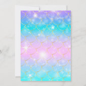 Invitation Sous la mer Fête d'anniversaire de sirène lunaire (Dos)