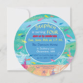 Invitation Sous la mer, fête du 4e anniversaire du requin (Dos)