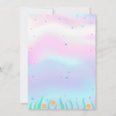 Invitation Sous la mer, Flamants roses Baby shower holographi (Dos)