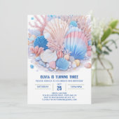 Invitation Sous la mer Fun Boy Anniversaire (Debout devant)