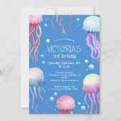 Invitation Sous la mer Jellyfish fête d'anniversaire (Devant)