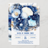 Invitation Sous la mer Magic Boy Anniversaire (Devant / Derrière)