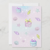 Invitation Sous la mer Magique Sirène fête d'anniversaire (Dos)