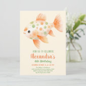 Invitation Sous la mer Océan Animaux Anniversaire (Debout devant)