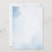 Invitation Sous la mer Oh Boy Baby shower bleu (Dos)