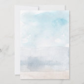 Invitation Sous la mer Petite Sirène aquarelle Anniversaire (Dos)