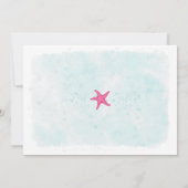 Invitation Sous la mer Petite Sirène fête d'anniversaire Invi (Dos)