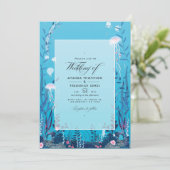 Invitation Sous la mer Photo Mariage nautique (Debout devant)