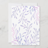 Invitation Sous la mer Sirène fille 1er Anniversaire Pastel (Dos)