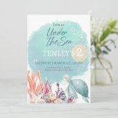 Invitation Sous la mer, TOUT ÂGE, Modifiable, Splish Splash  (Debout devant)