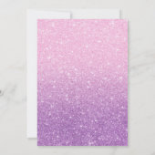 Invitation Sous la mer violet mignon Baby shower (Dos)