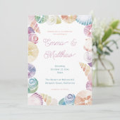 Invitation Sous la mer Whimsical Watercolor Beach Wedding (Debout devant)