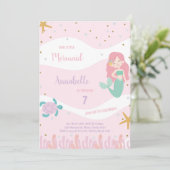 Invitation Sous la Sea Ocean Party pour filles (Debout devant)